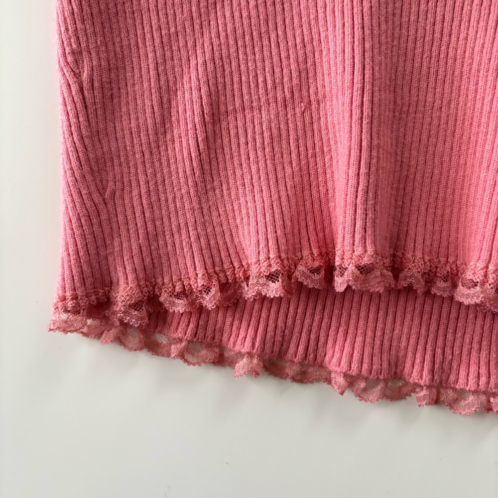 For Love & Lemons Calla Ribbed Knit Top Size Medium - Picture 8 of 10